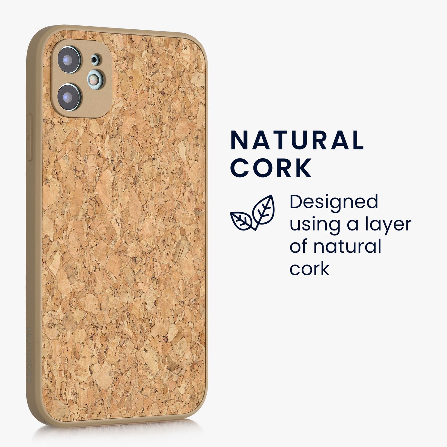 kwmobile Case Compatible with Apple iPhone 11 - Cork Phone Cover - Protective Case