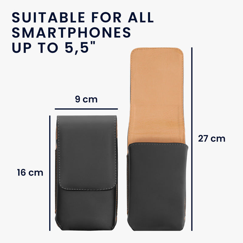 Belt Pouch Case for Cell Phones with Belt Clip 15.2 x 8 cm