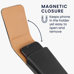 Belt Pouch Case for Cell Phones with Belt Clip 15.2 x 8 cm