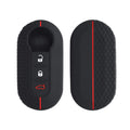 Fiat Lancia 3-Button Flip Silicone Car Key Cover Honeycomb