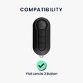 Fiat Lancia 3-Button Flip Silicone Car Key Cover Honeycomb