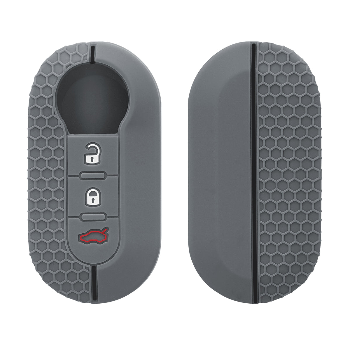 Fiat Lancia 3-Button Flip Silicone Car Key Cover Honeycomb