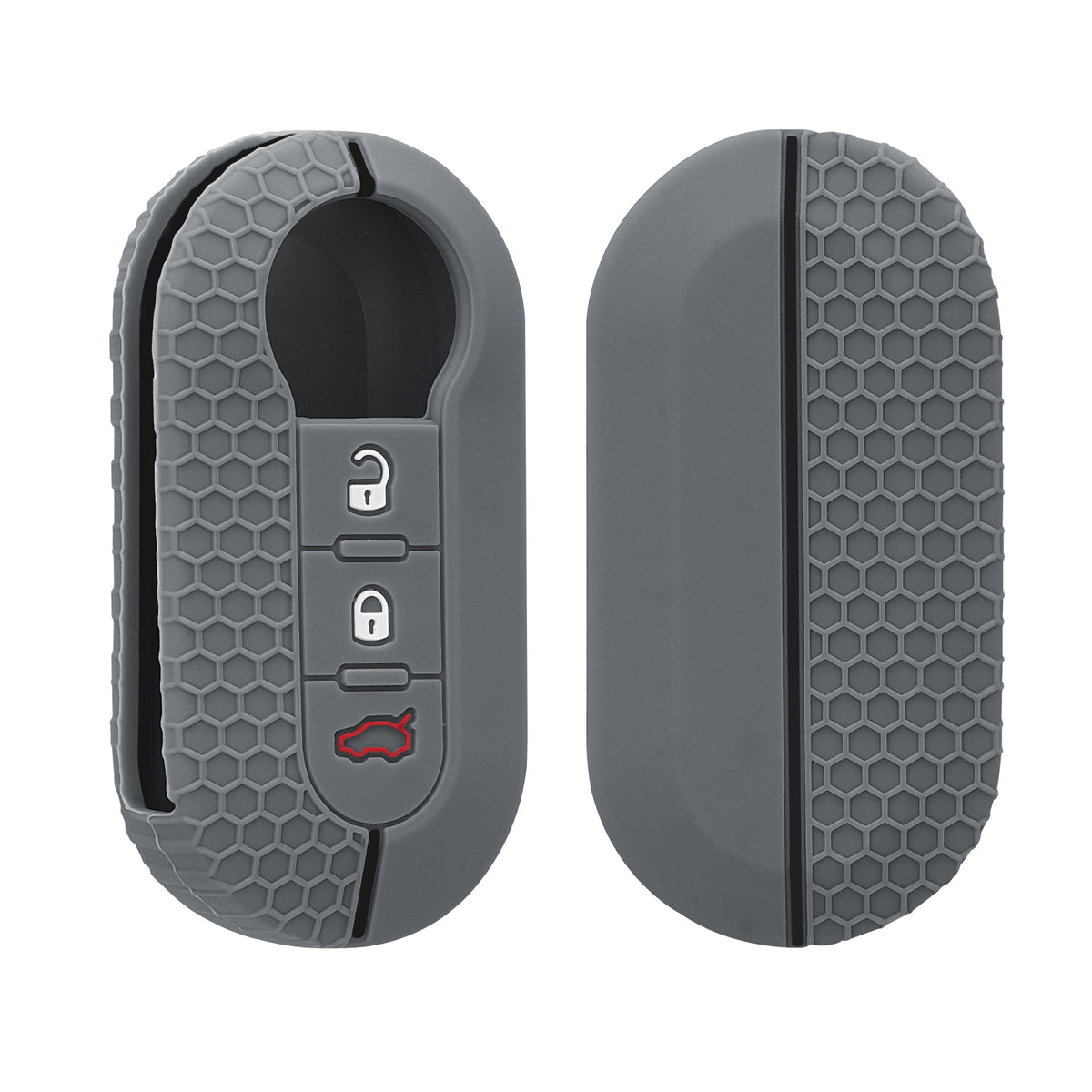 Fiat Lancia 3-Button Flip Silicone Car Key Cover Honeycomb
