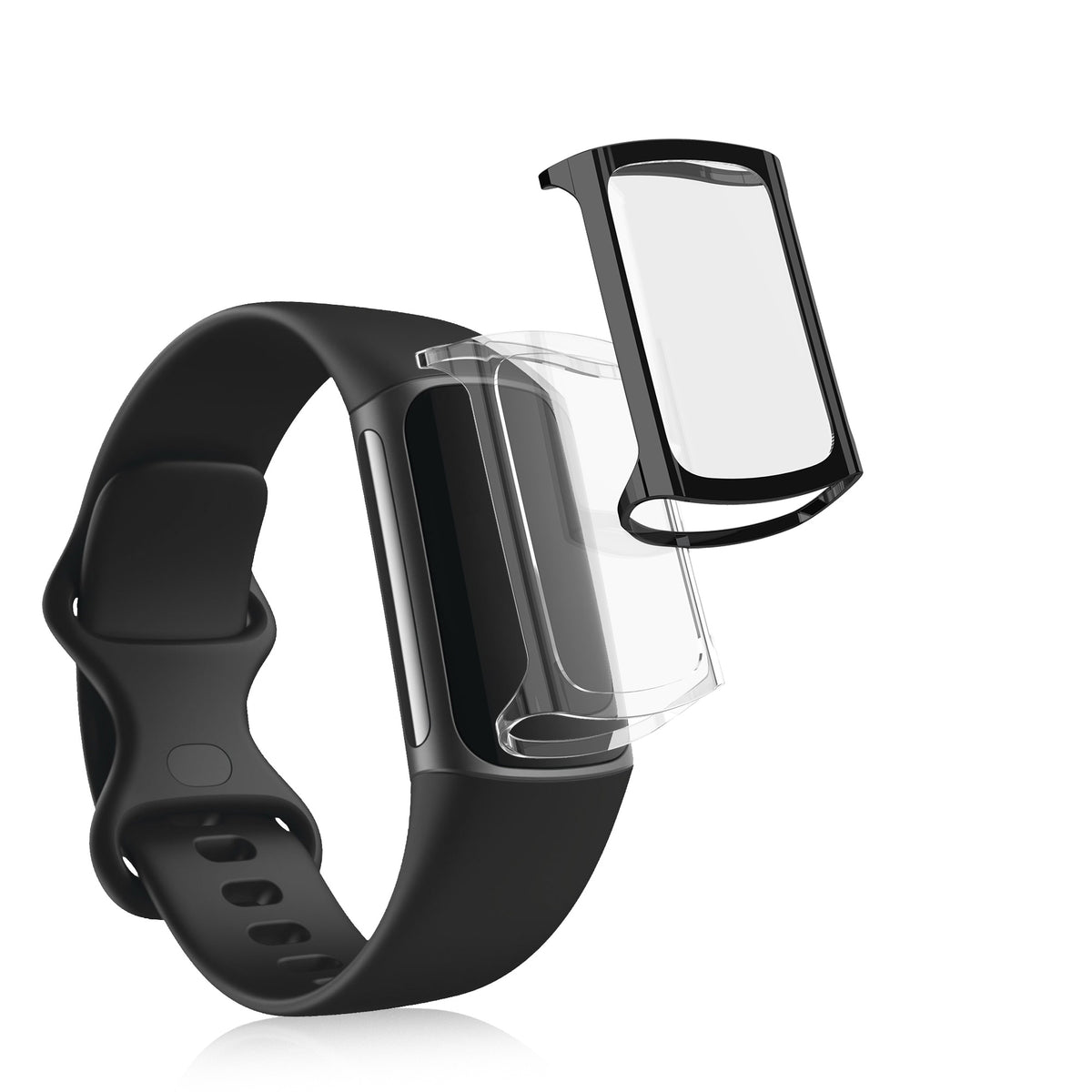 2x Fitbit Charge 6 / Charge 5 Silicone Fullbody Case with Screen Cover