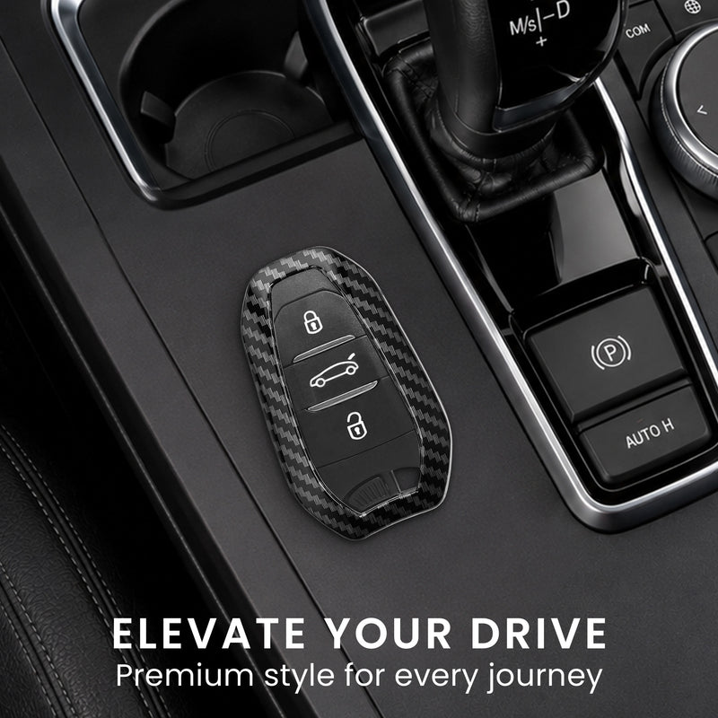 Peugeot Citroen 3-Button Smartkey (Keyless Go only) Hardcover Car Key Cover