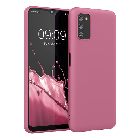 kwmobile Handyhülle für Samsung Galaxy A03s Hülle - TPU Case - Kabelloses Laden - Schutzhülle Cover in Dark Rose Dark Rose  