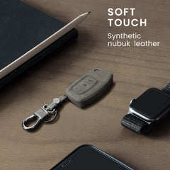 Ford 3-Button Flip Faux Leather Silicone Car Key Cover