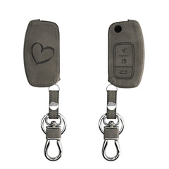 Ford 3-Button Flip Faux Leather Silicone Car Key Cover