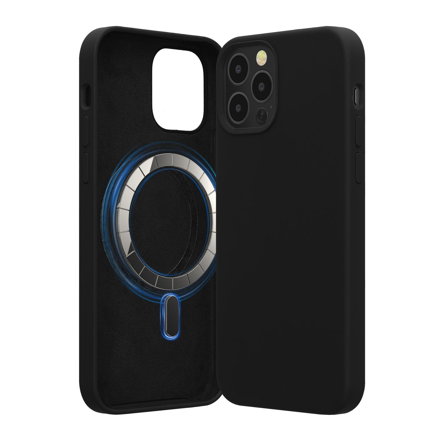 kwmobile Case Compatible with Apple iPhone 12 / iPhone 12 Pro Case Magnetic Silicone Case Compatible with MagSafe Cover Rubberized