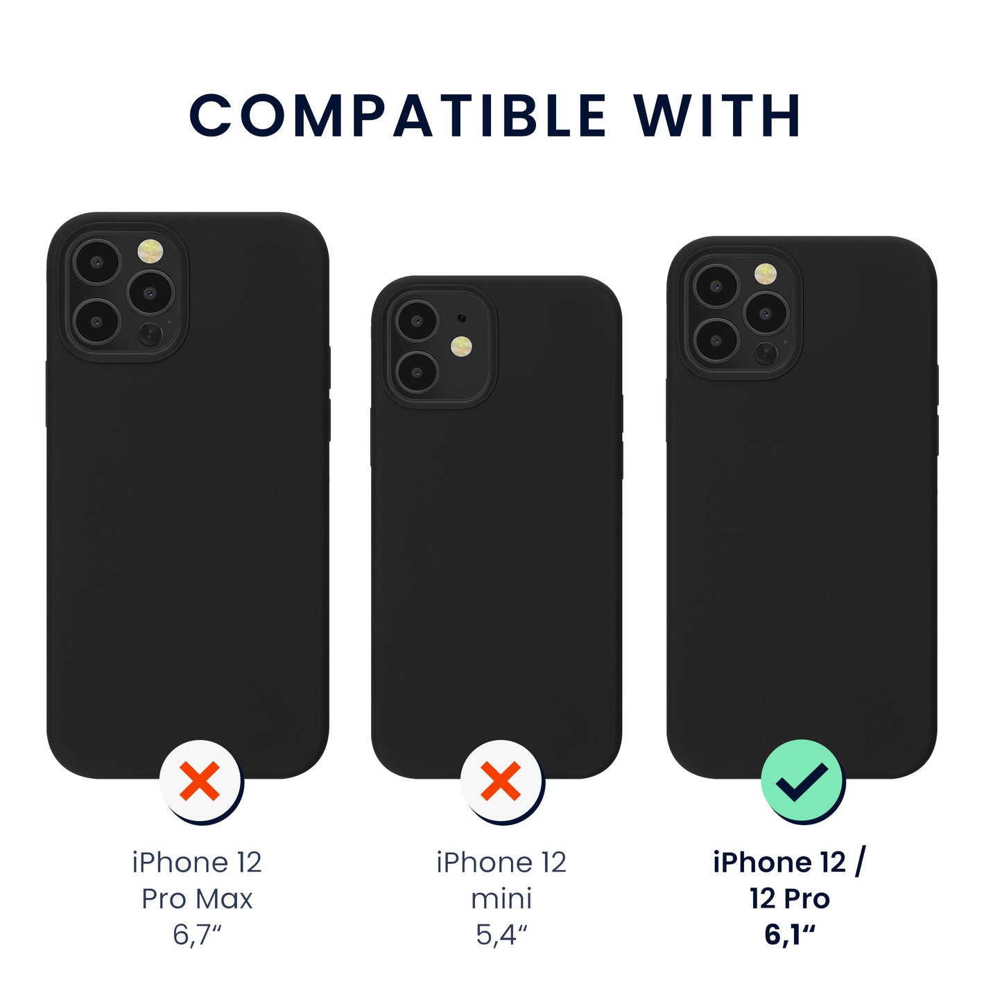 kwmobile Case Compatible with Apple iPhone 12 / iPhone 12 Pro Case Magnetic Silicone Case Compatible with MagSafe Cover Rubberized