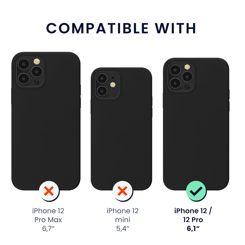 kwmobile Case Compatible with Apple iPhone 12 / iPhone 12 Pro Case Magnetic Silicone Case Compatible with MagSafe Cover Rubberized