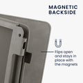 Kobo Libra 2 with Hand Strap Flip Case Grey Faux Leather