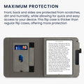 Kobo Libra 2 with Hand Strap Flip Case Grey Faux Leather