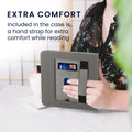 Kobo Libra 2 with Hand Strap Flip Case Grey Faux Leather