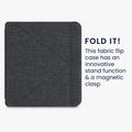 Kobo Libra 2 eReader Case Dark Grey Fabric