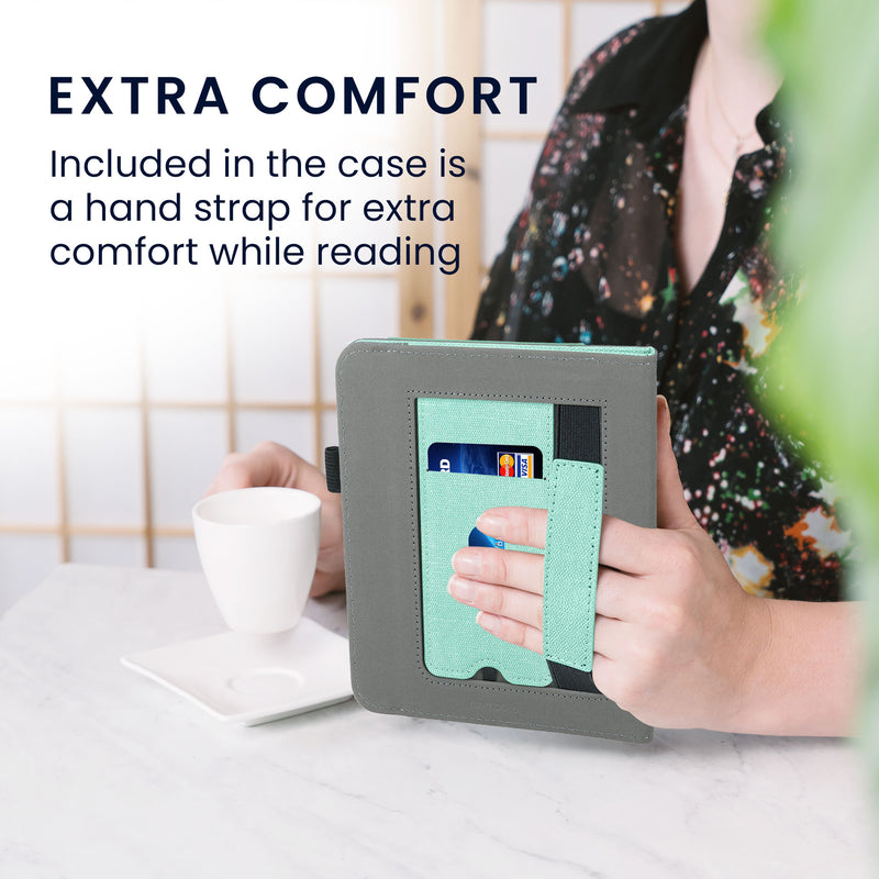 Kobo Libra 2 with Hand Strap Faux Leather Flip Case