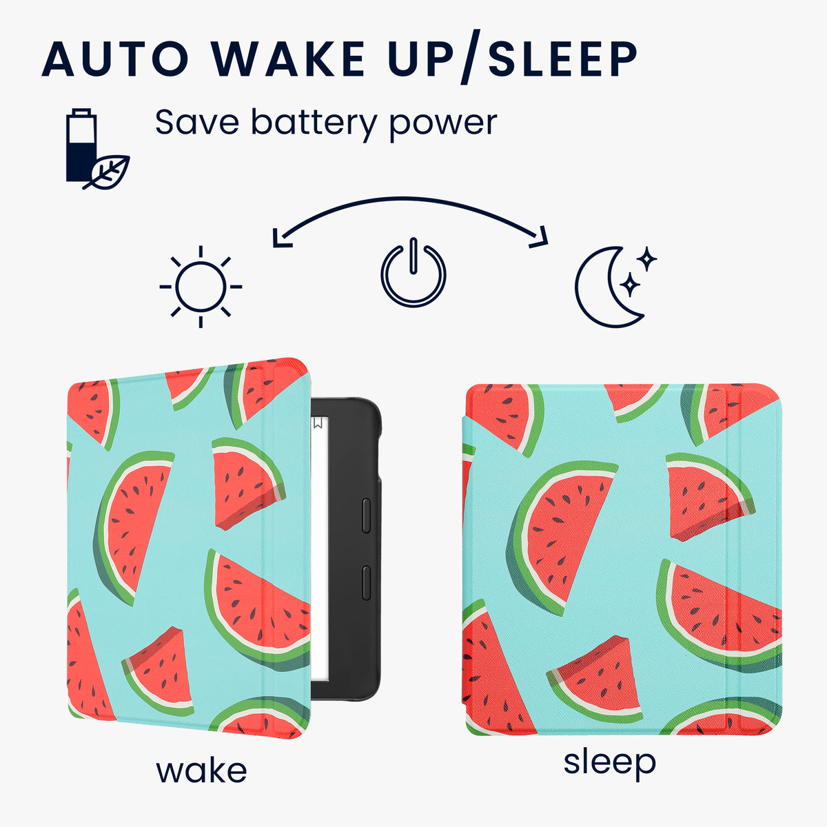 Tolino Vision 6 with Auto Sleep eReader Flip Case