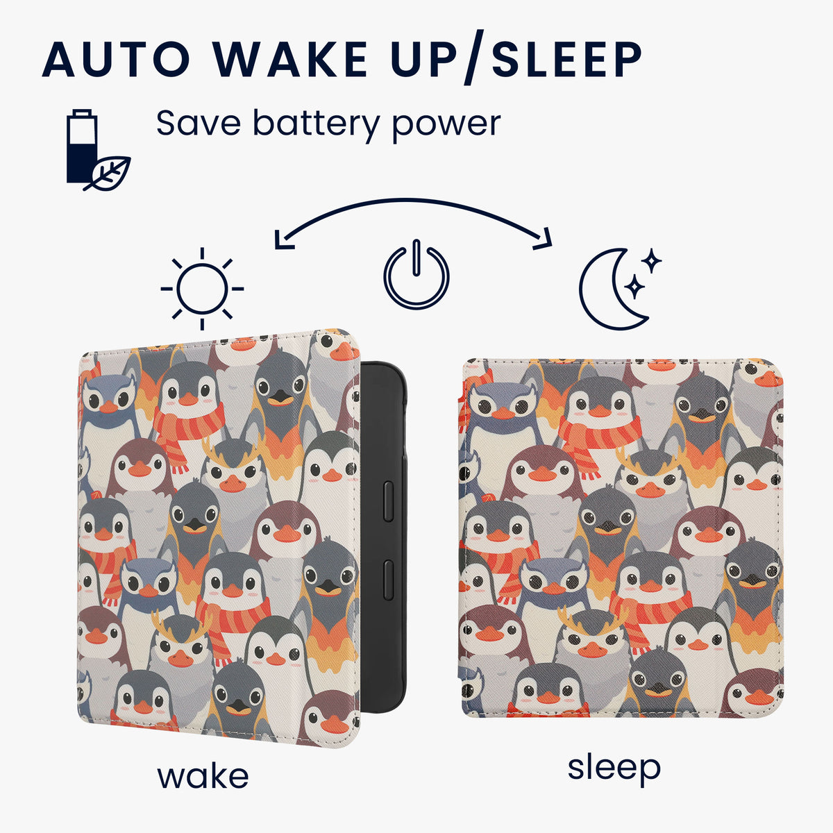Tolino Vision 6 with Auto Sleep eReader Flip Case