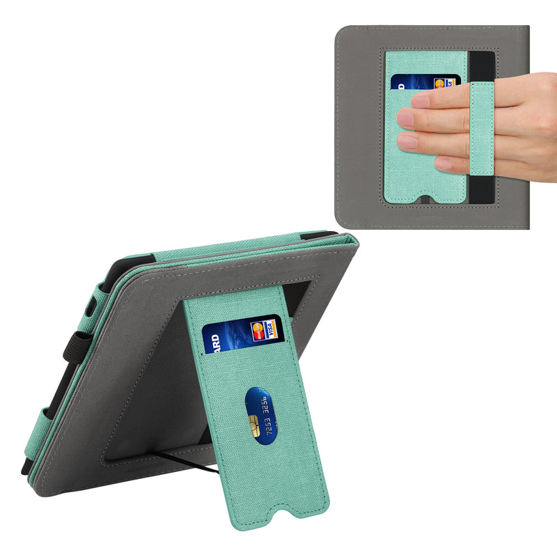 kwmobile Hülle kompatibel mit Tolino Vision 6 Hülle - Flip Case mit Handschlaufe - Kunstleder Cover - Hüllen