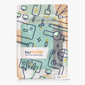 kwmobile Hülle kompatibel mit Tolino Vision 6 Hülle - Flip Case mit Handschlaufe - Kunstleder Cover - Hüllen