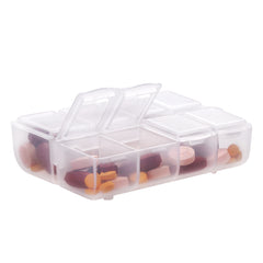 Plastic Pill Box with 8 Compartments