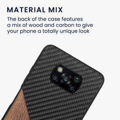 Xiaomi Poco X3 NFC / Poco X3 Pro Phone Case Wood and Carbon
