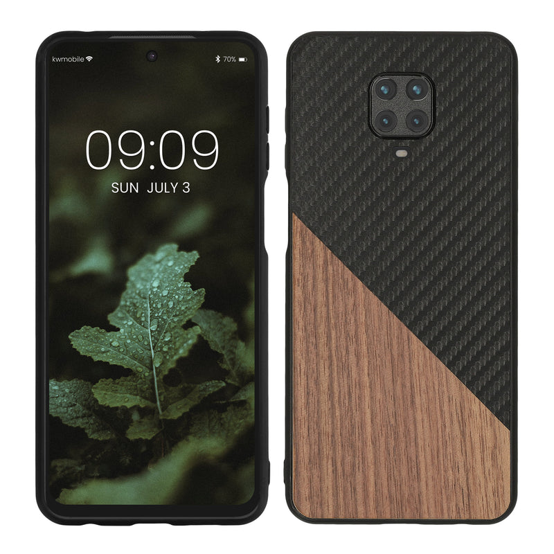 Xiaomi Redmi Note 9S / 9 Pro / 9 Pro Max Phone Case Wood and Carbon