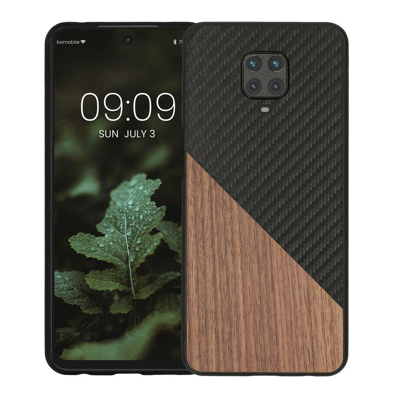 Xiaomi Redmi Note 9S / 9 Pro / 9 Pro Max Phone Case Wood and Carbon