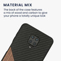 Xiaomi Redmi Note 9S / 9 Pro / 9 Pro Max Phone Case Wood and Carbon
