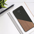 Xiaomi Redmi Note 9S / 9 Pro / 9 Pro Max Phone Case Wood and Carbon