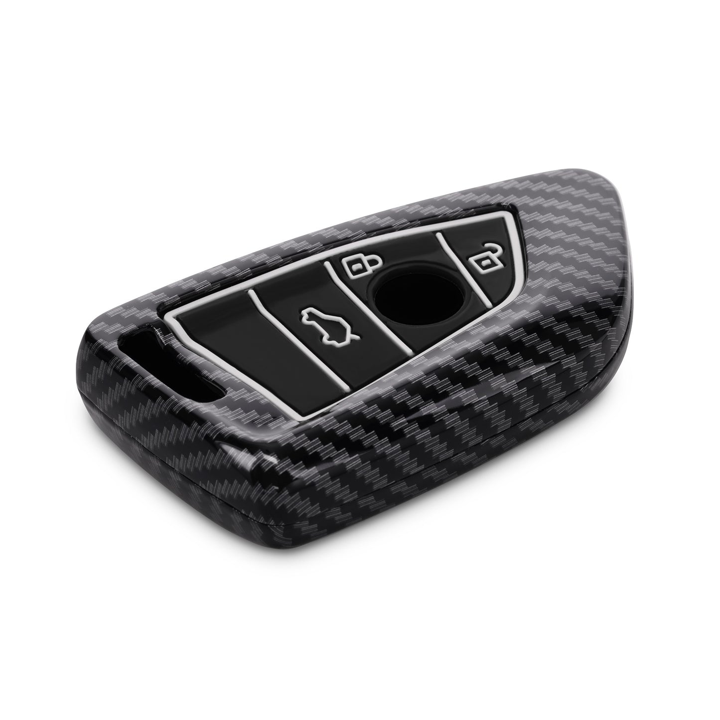 kwmobile Autoschlüssel Hülle kompatibel mit BMW 3-Tasten Smart Key Autoschlüssel - Hardcover Schutzhülle Schlüsselhülle