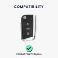 Case for VW Golf 7 MK7 3-Button Car Key