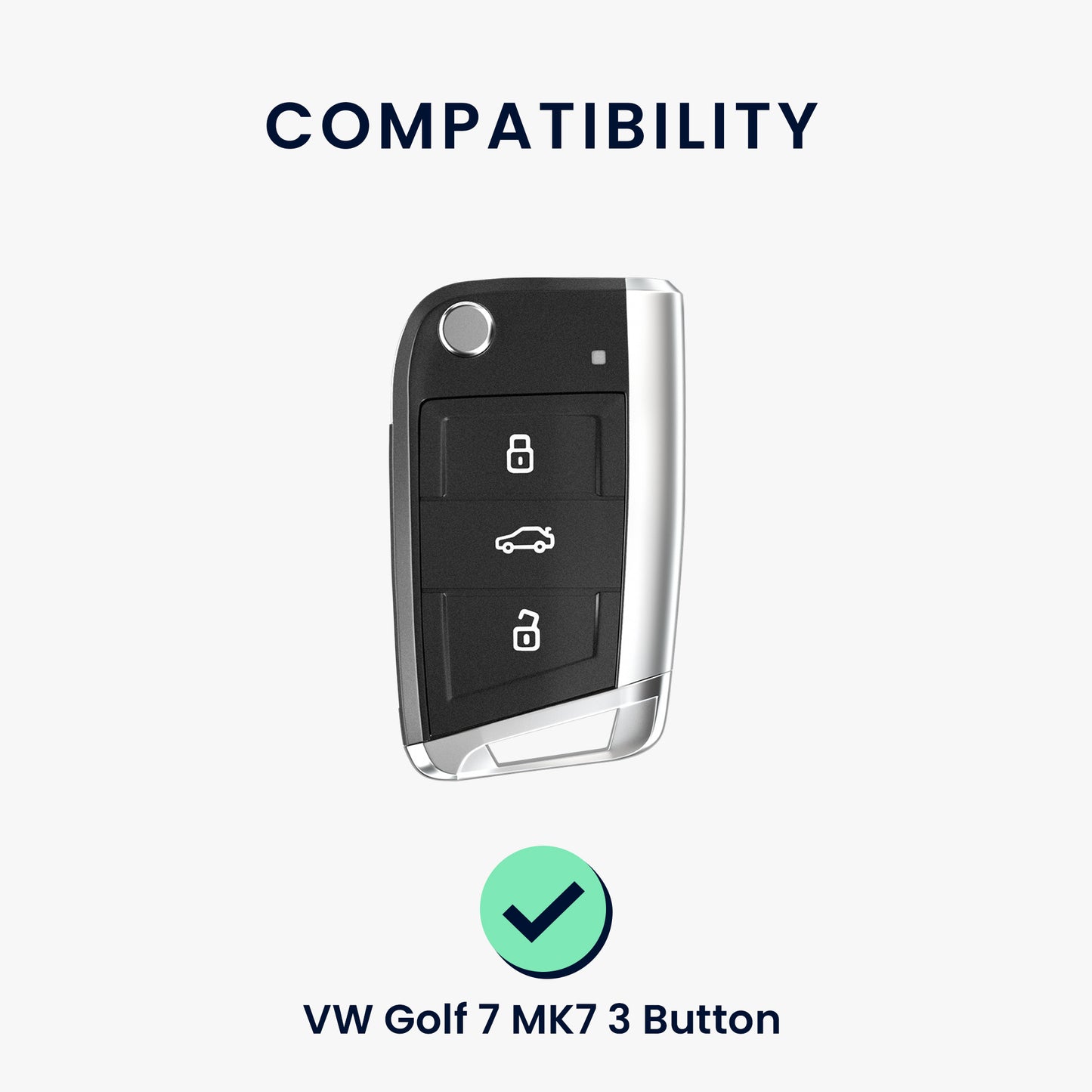 Case for VW Golf 7 MK7 3-Button Car Key