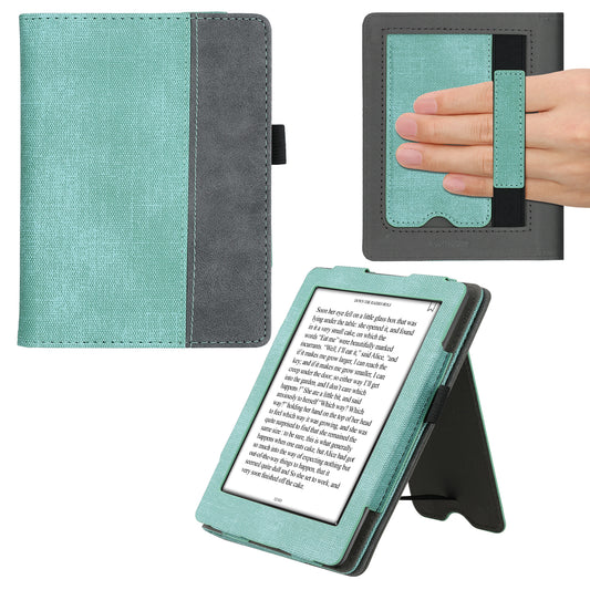 kwmobile Flip Case compatible with Kobo Glo HD / Touch 2.0 - Hand Strap - Cover