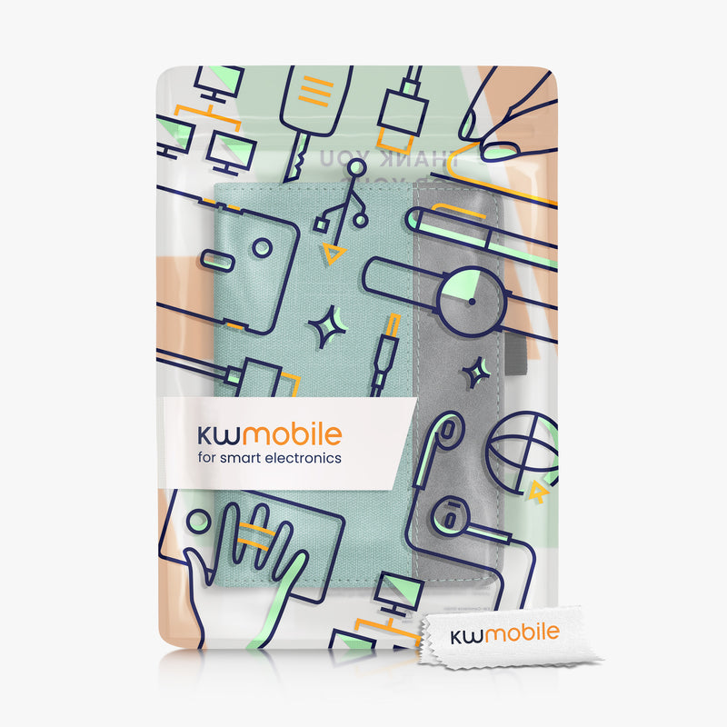 Kobo Aura H2O Edition 2 with Hand Strap Flip Case Two-Tone Mint