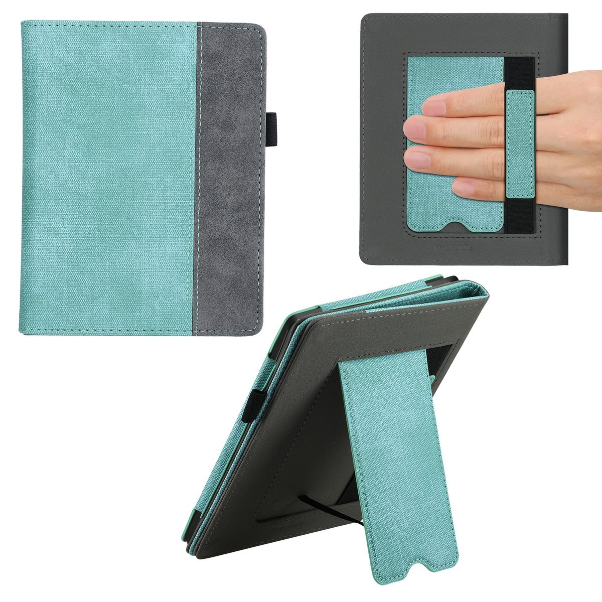 Kobo Aura H2O Edition 2 with Hand Strap Flip Case Two-Tone Mint