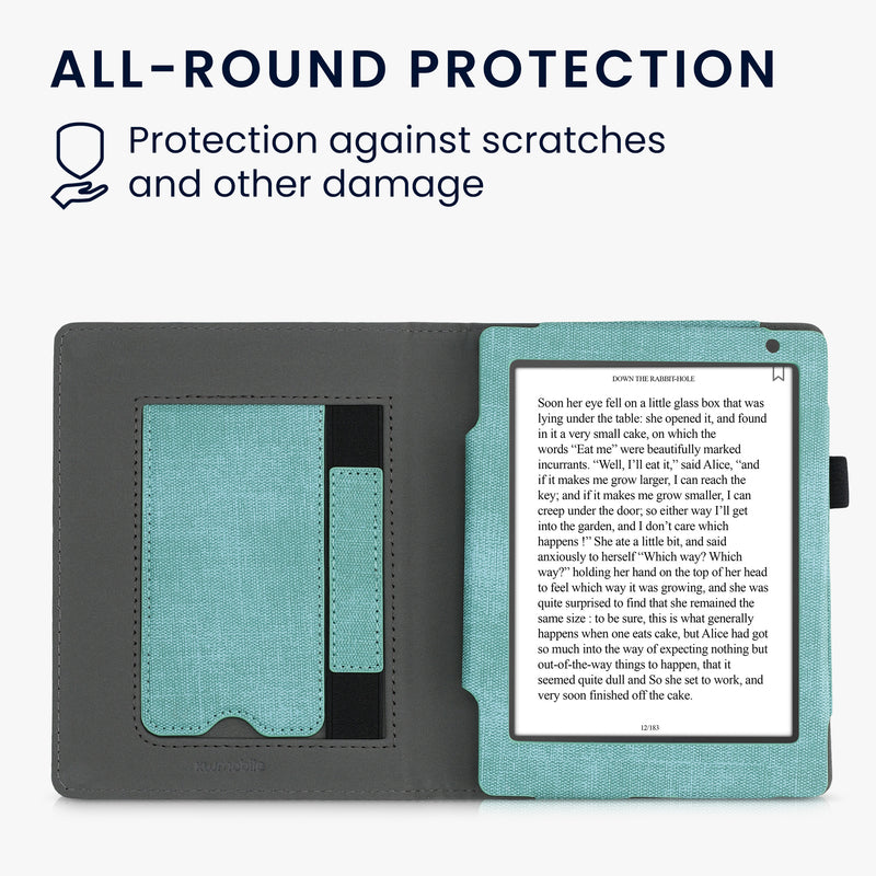 Kobo Aura H2O Edition 2 with Hand Strap Flip Case Two-Tone Mint