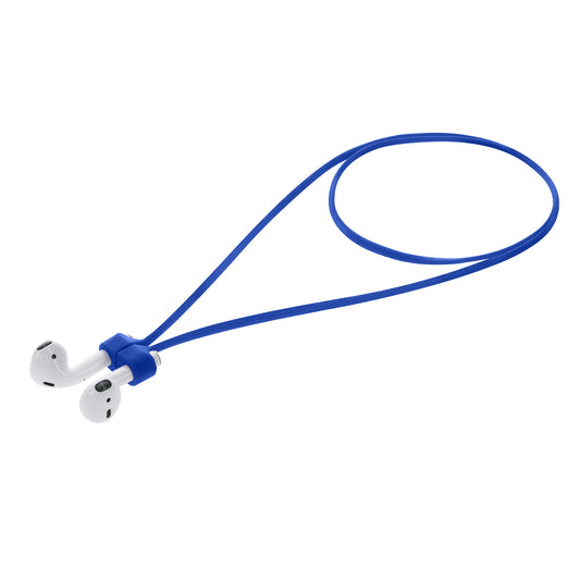 kwmobile Magnetisches Kopfhörer Halteband für Apple Airpods 1 / 2 / 3 / 4 / Pro 1 / Airpods Pro 2 Zubehör - Headphones Anti Lost Gurt zum Joggen - 80cm Kopfhörer Halterung - Dunkelblau Dunkelblau  