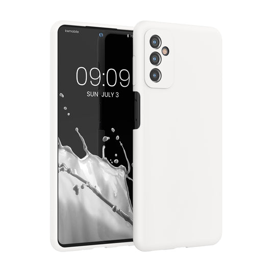 Rubberized Silicone Case for Samsung Galaxy M52 5G in Matte White