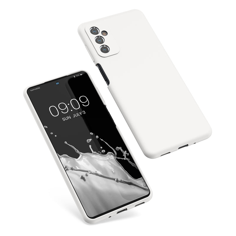 Rubberized Silicone Case for Samsung Galaxy M52 5G in Matte White