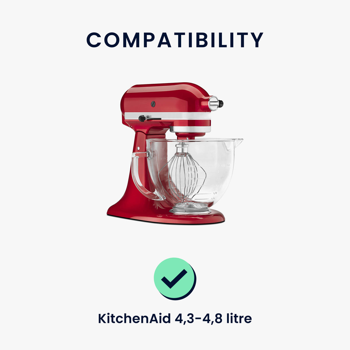 KitchenAid 4.3-4.8 liter Dust Cover White Heart