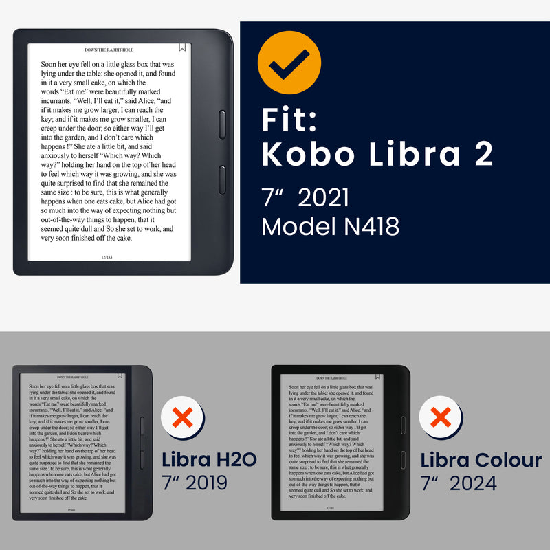 Fabric cover compatible with Kobo Libra 2