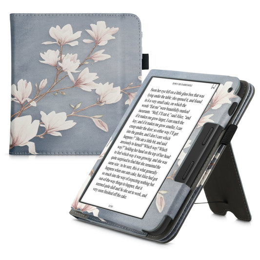 kwmobile Flip Cover compatible with Tolino Vision 6 - Case with Hand Strap