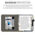 Kobo Libra 2 with Hand Strap Flip Case Magnolias on Grey