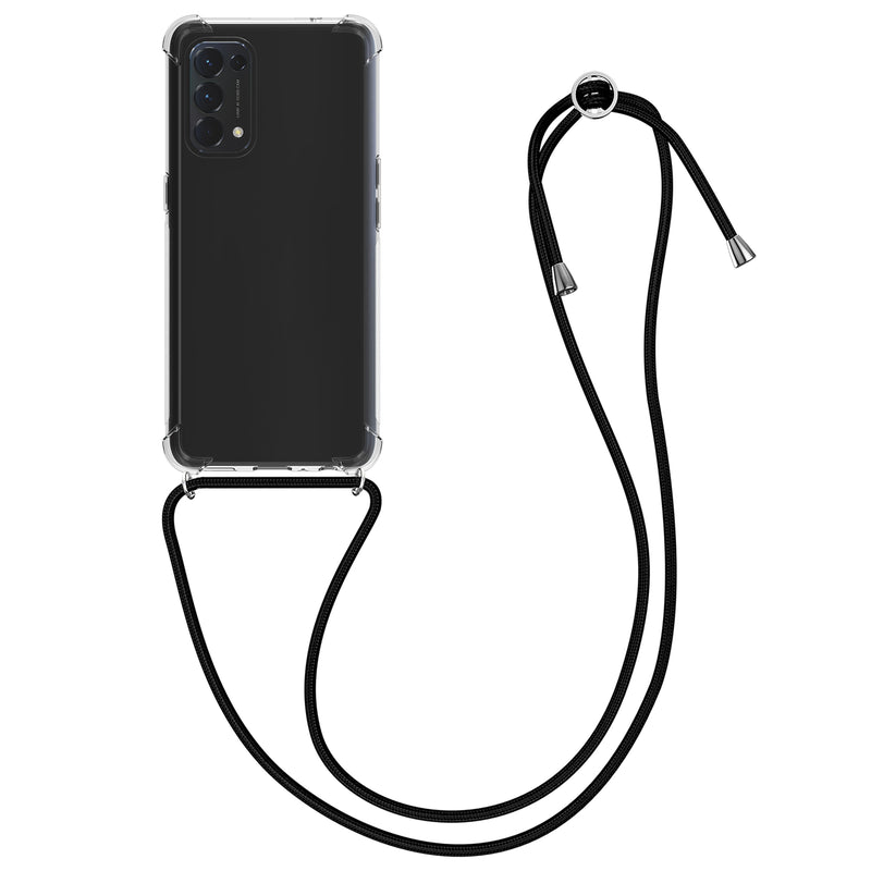 Oppo Find X3 Lite Silicone Necklace Phone Case Clear