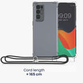 kwmobile Necklace Case compatible with Oppo Find X3 Neo Cover Silicone Case with Lanyard Cord Phone Case