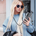 kwmobile Necklace Case compatible with Oppo Find X3 Neo Cover Silicone Case with Lanyard Cord Phone Case