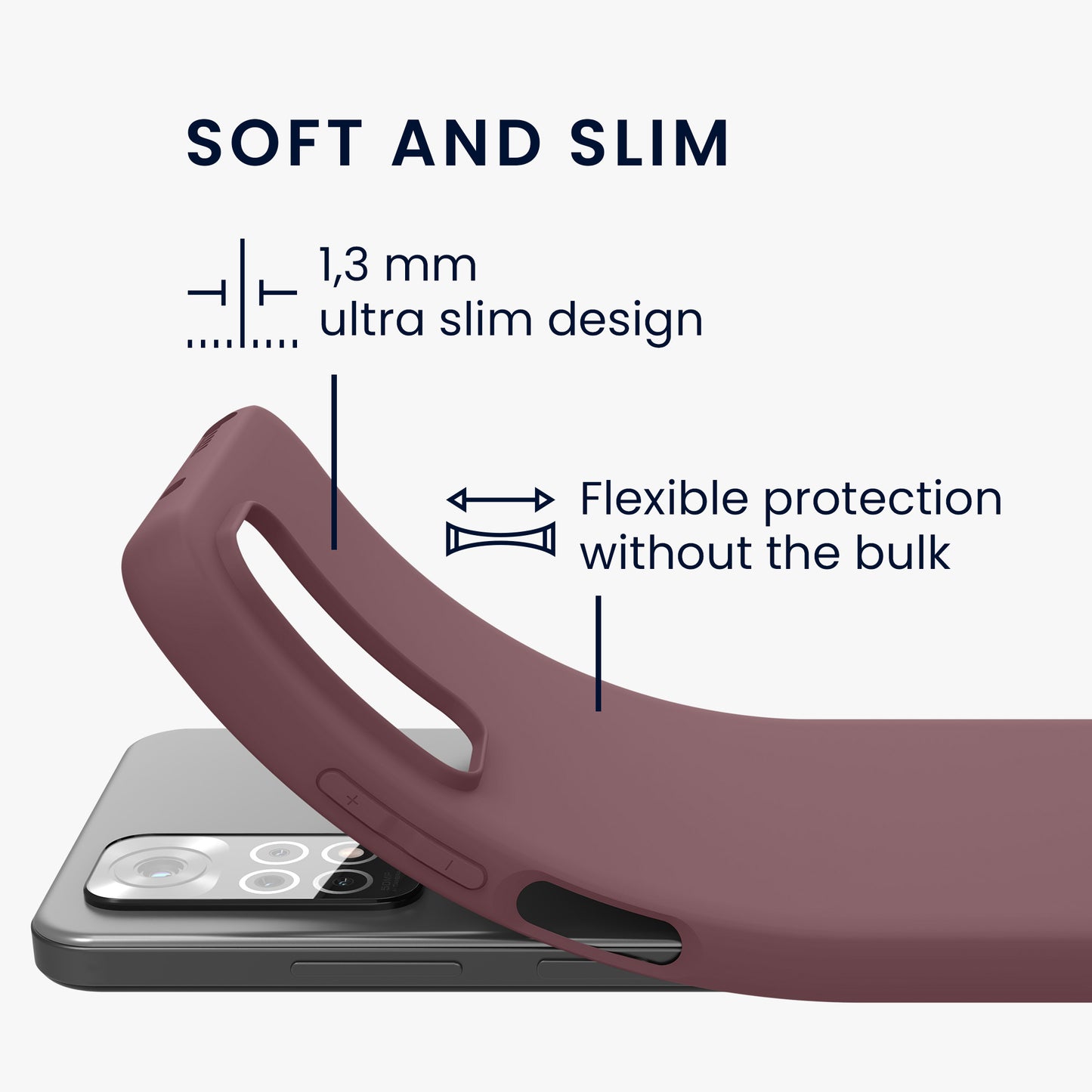 kwmobile Phone Case for Xiaomi Redmi Note 11 / Note 11S - Protective Cover