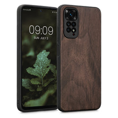 Xiaomi Redmi Note 11 / Note 11S Shockproof Hard Case with TPU Bumper Walnut Wood