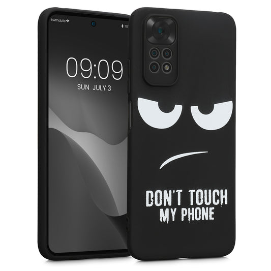 kwmobile Case Compatible with Xiaomi Redmi Note 11 / Note 11S - Silicone Phone Case - Don't touch my Phone